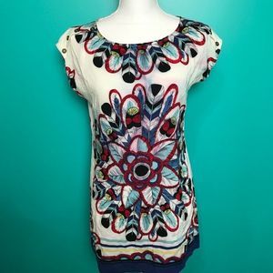 Water color feather tunic
